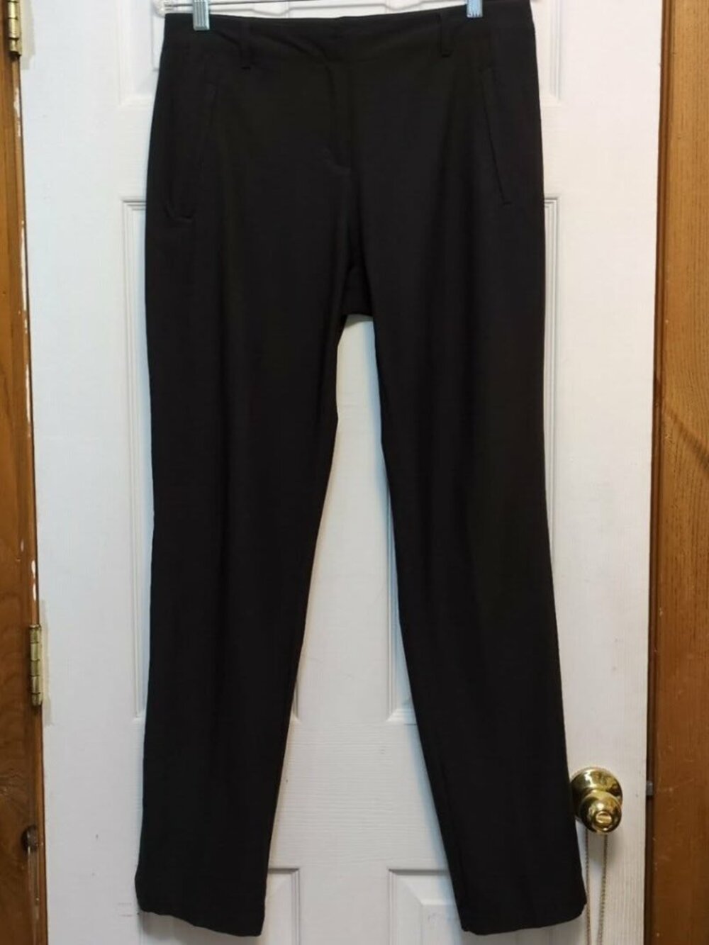 Slazenger Womens Black Performance Golf Pants Straight Leg Stretch Trousers Sz 8